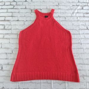 Worthington Top Womens XXL Orange Sleeveless Knit Sweater Pullover
